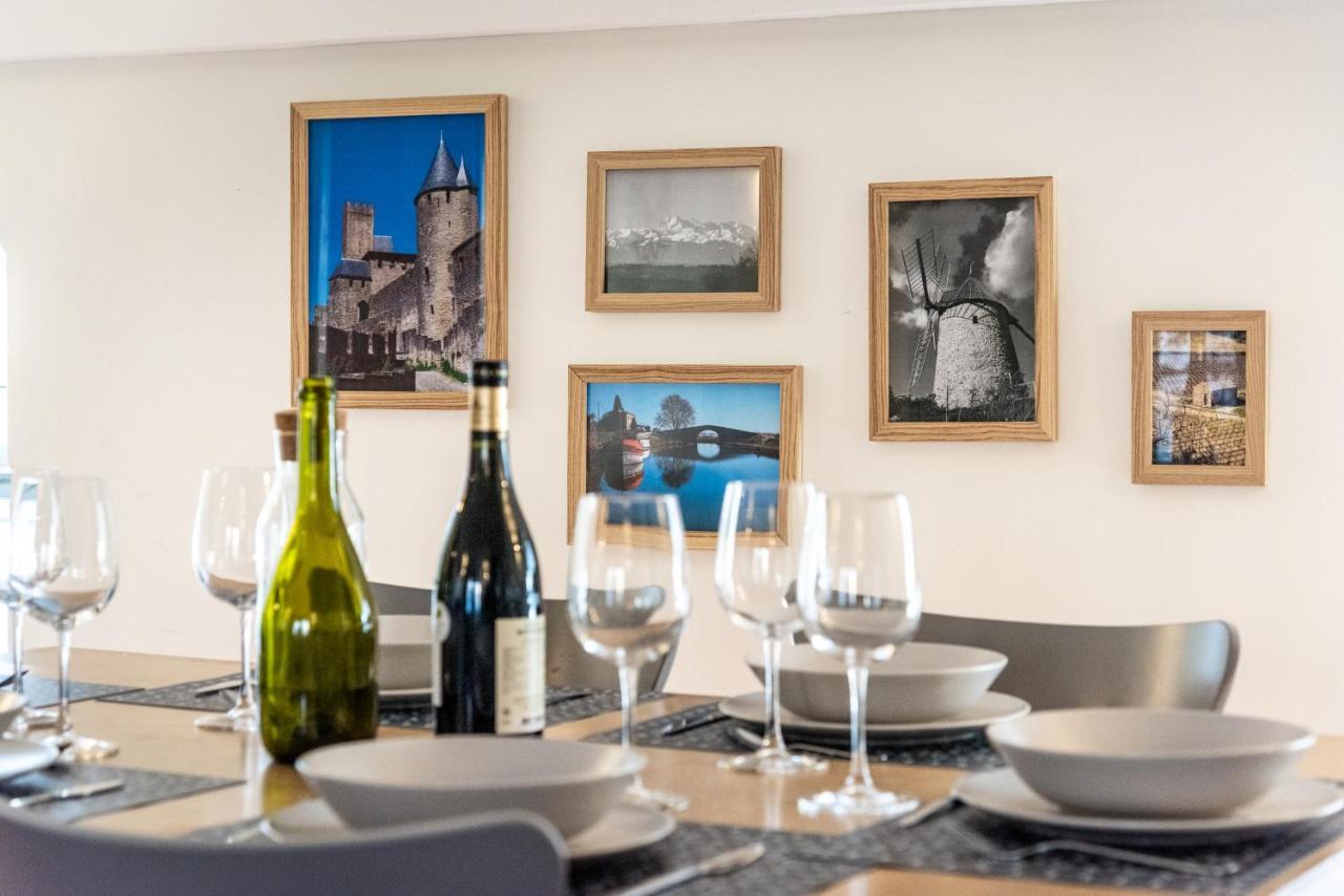 L'Escapade - Parking Gratuit - Wifi - Climatisation - Proche Cite - Tout Equipee Carcassonne Ngoại thất bức ảnh